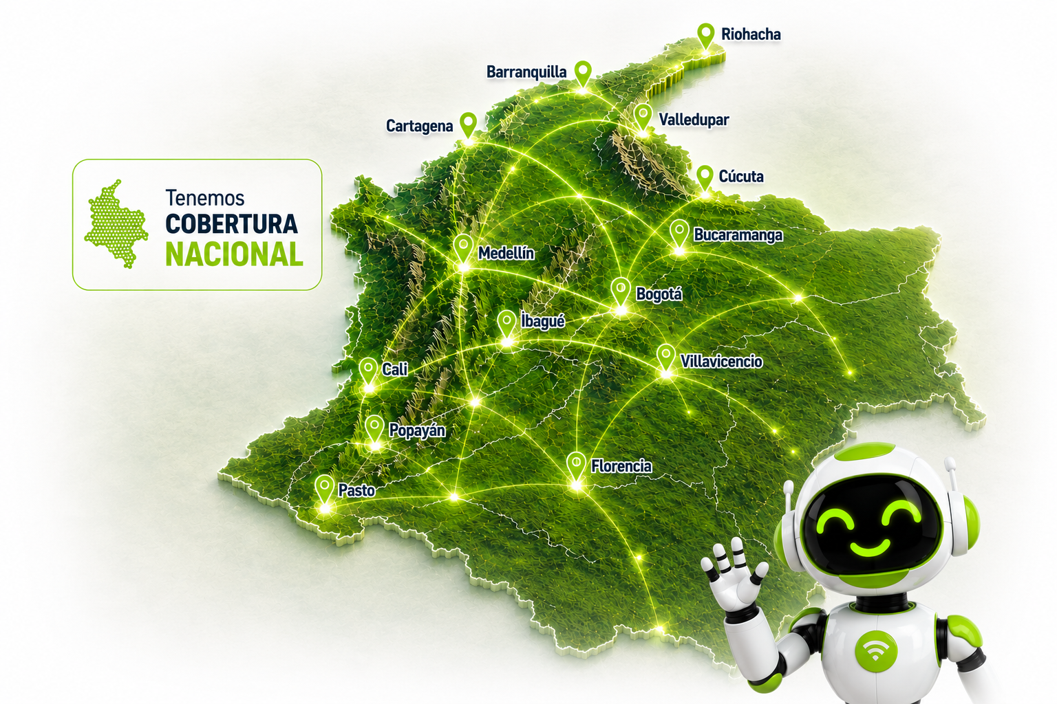 Mapa de Cobertura Nacional de Netbeam
